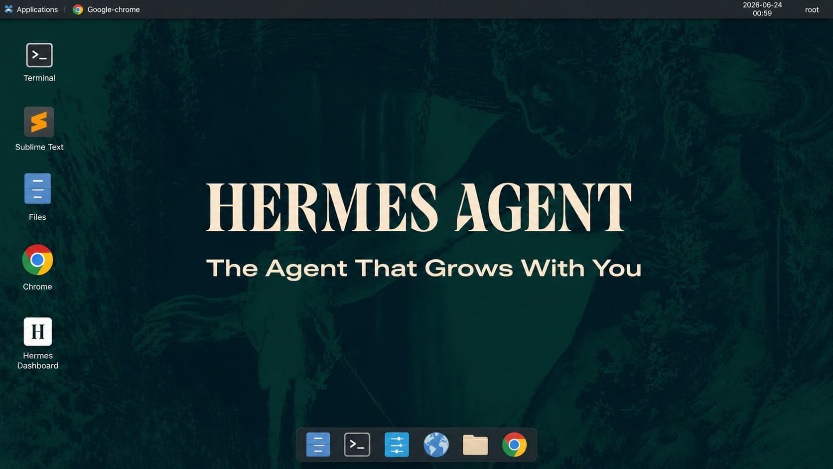 The Hermes Live Computer desktop your team can watch and take over.